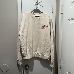 Zach Bryan Cream Crewneck Sweater